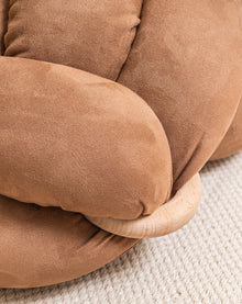 (M) Chocolate Vegan Suede Knot Floor Cushion- 30% OFF