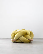 (L) Citron Velvet Knot Floor Cushion