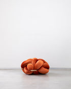 (M) Burnt Orange Velvet Knot Floor Cushion