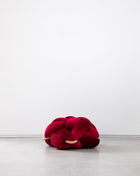 (M) Hot Cherry Velvet Knot Floor Cushion