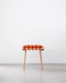 Burnt Orange Woven Stool