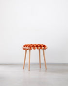 Burnt Orange Woven Stool