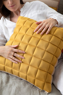 Cosmati Mosaic throw pillow in Yellow