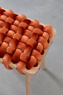 Burnt Orange Woven Stool