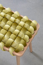 Citron Velvet Woven Stool