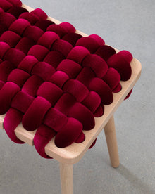 Hot Cherry Woven Stool