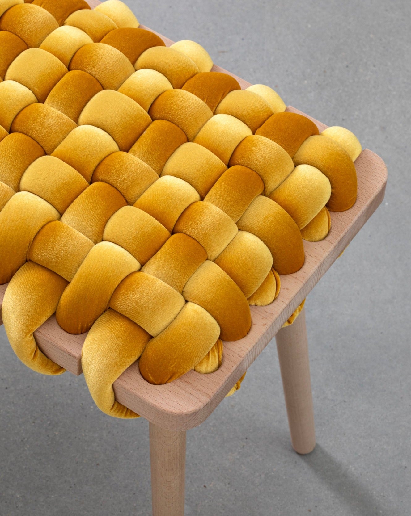 sunlight yellow Woven Stool