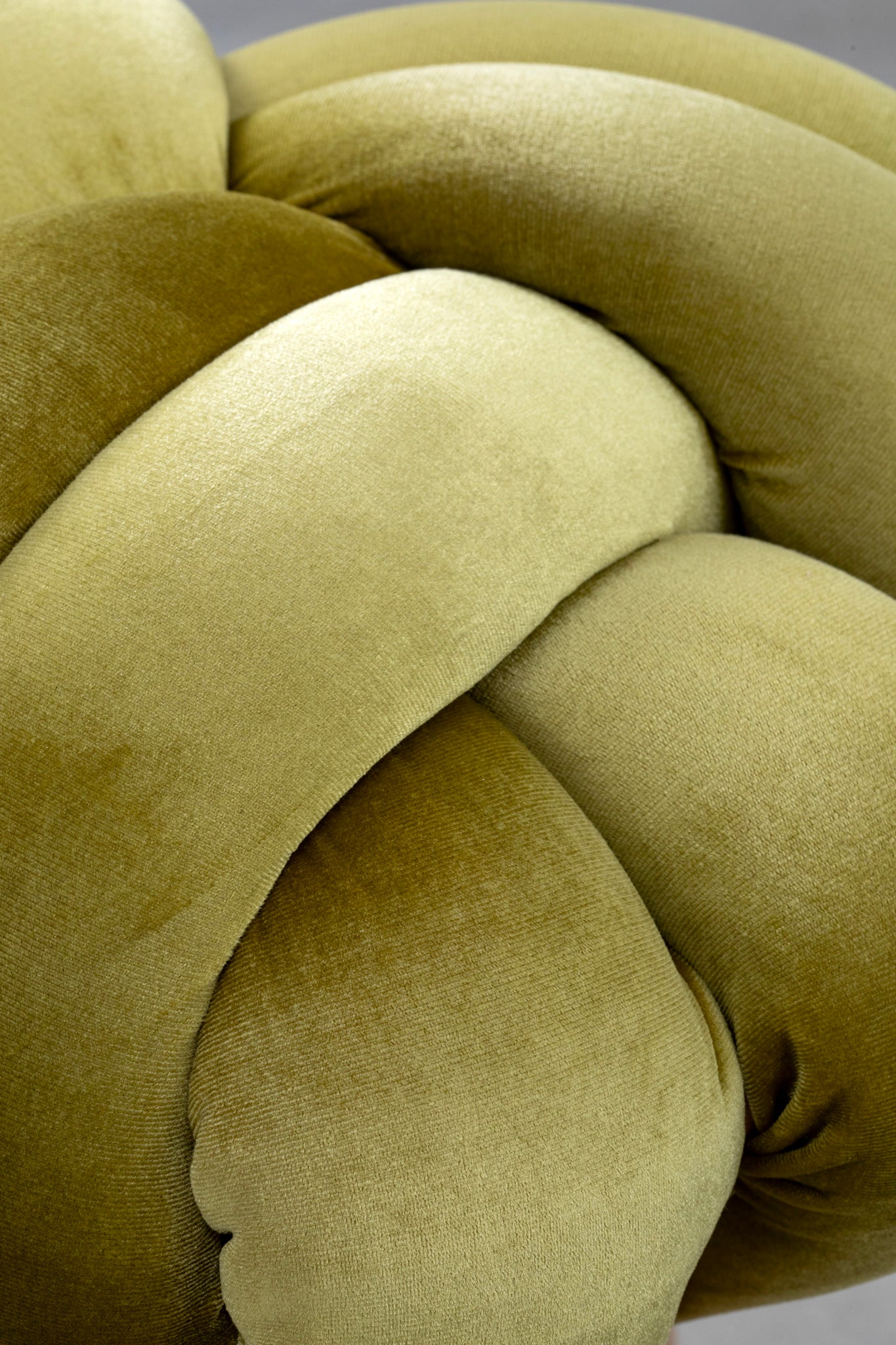 Citron Velvet Knot Stool