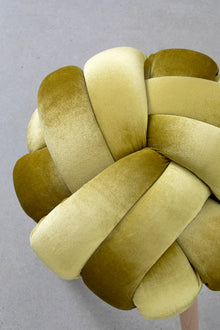 Citron Velvet Knot Stool