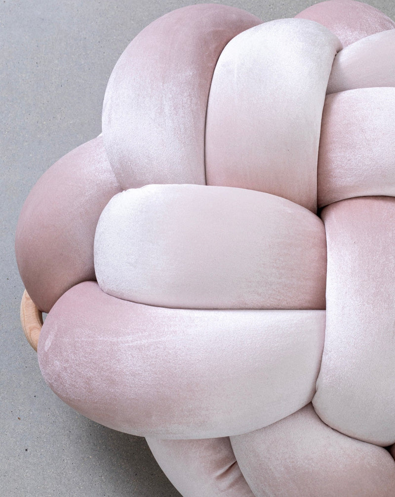 (M) Pink Pearl Velvet Knot Floor Cushion