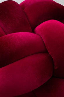 (L) Hot Cherry Knot Floor Cushion