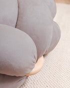 (M) Arora Grey Vegan Suede Knot Floor Cushion- 30% OFF