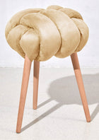 Buttermilk Vegan suede Knot Stool