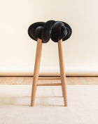 Black Velvet Knot Bar Stool