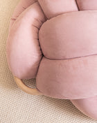 (L) Rose Pink Vegan Suede Knot Floor Cushion