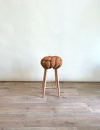 Chocolate Brown Vegan Suede Knot Bar Stool