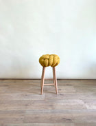 Desert Yellow Vegan Suede Knot Bar Stool