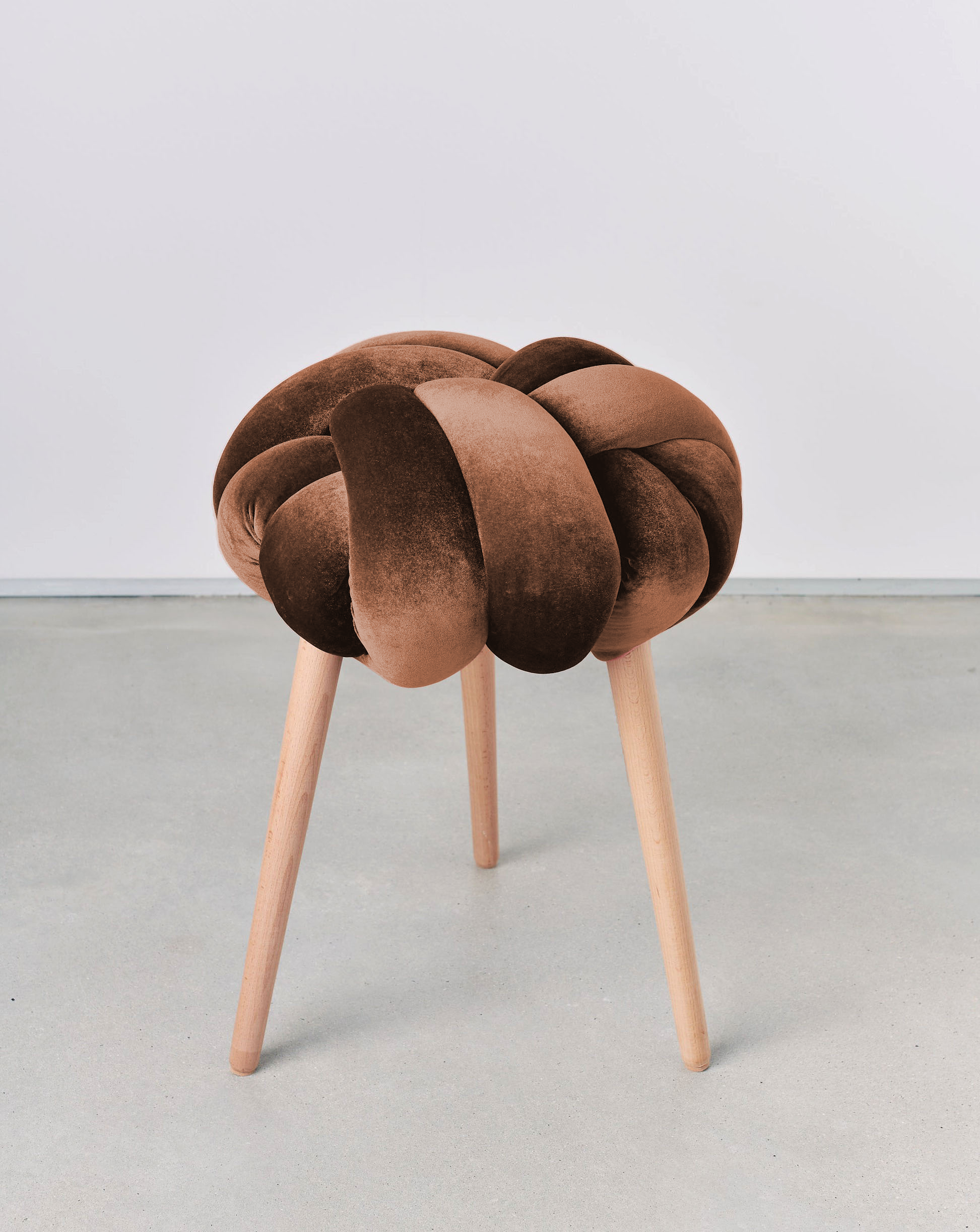 Acorn Velvet Knot Stool