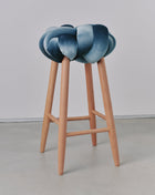 Sage Velvet Knot Bar Stool