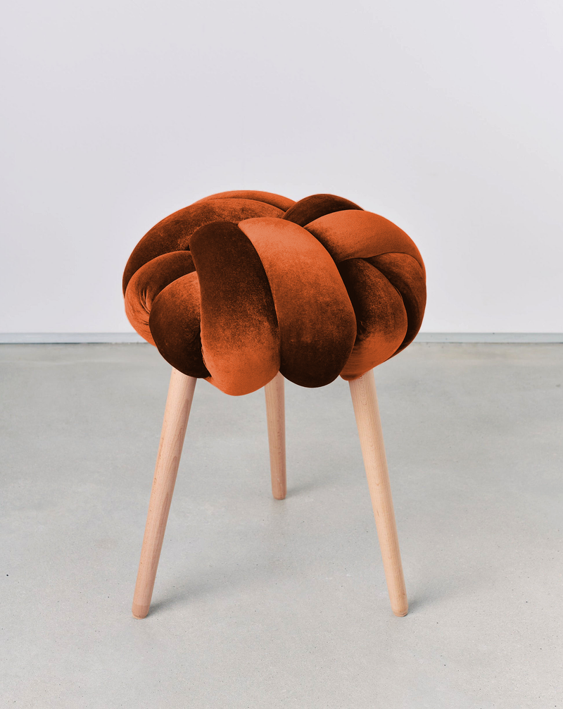 Copper Velvet Knot Stool- 25% OFF