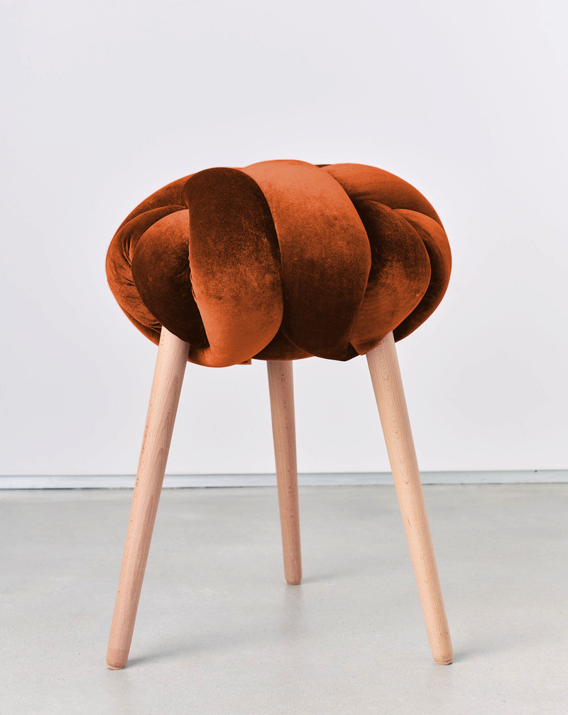 Copper Velvet Knot Stool- 25% OFF