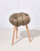 Army green Vegan suede Knot Stool- 25% OFF