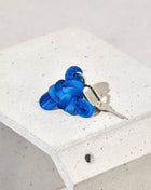 Royal Blue Velvet Knot Key Chain